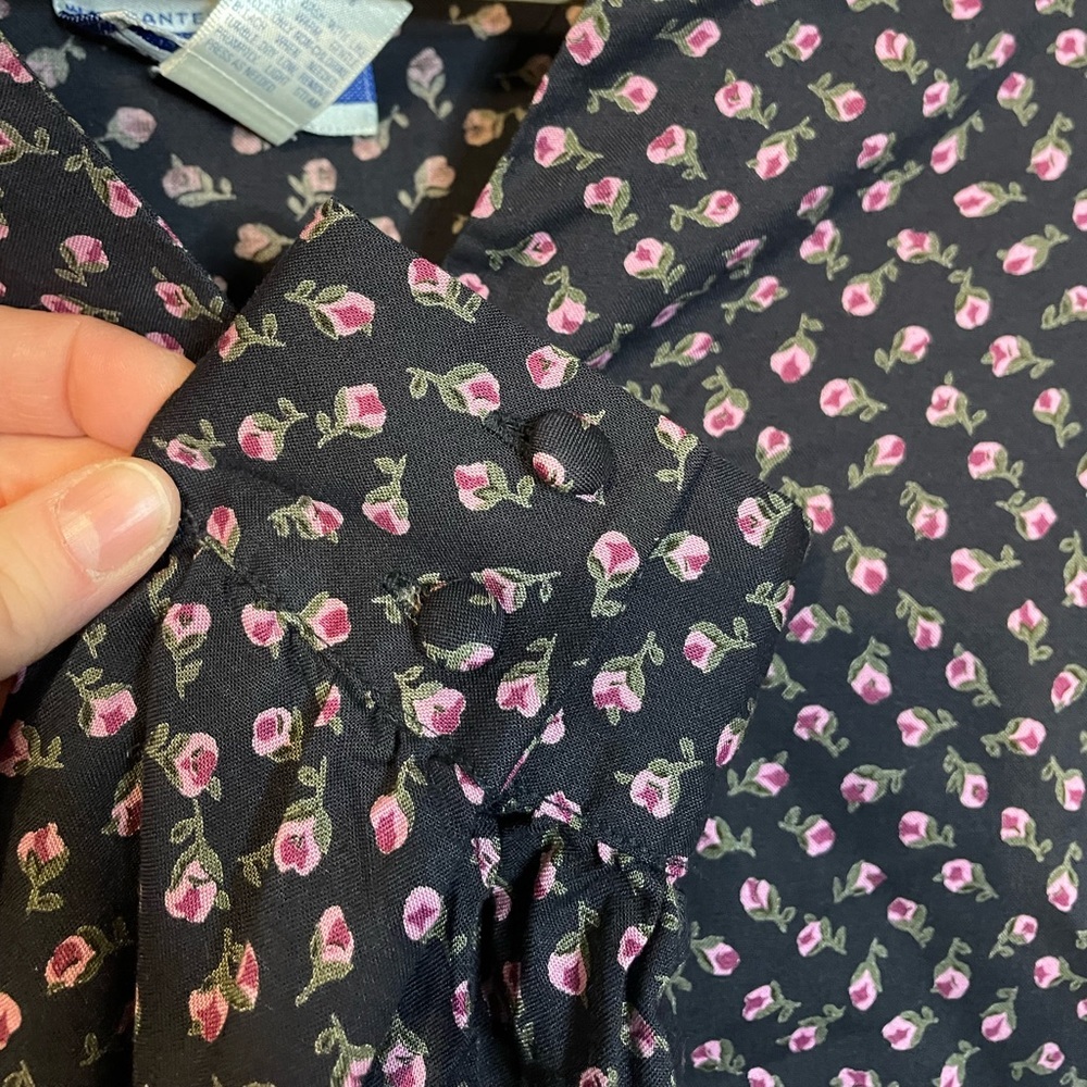 VTG Pendleton floral long sleeve button down blouse plus sz 20W - Picture 8 of 10